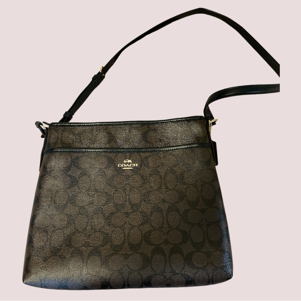 SOLD - COACH Mono Crossbody Bag in Dark Brown